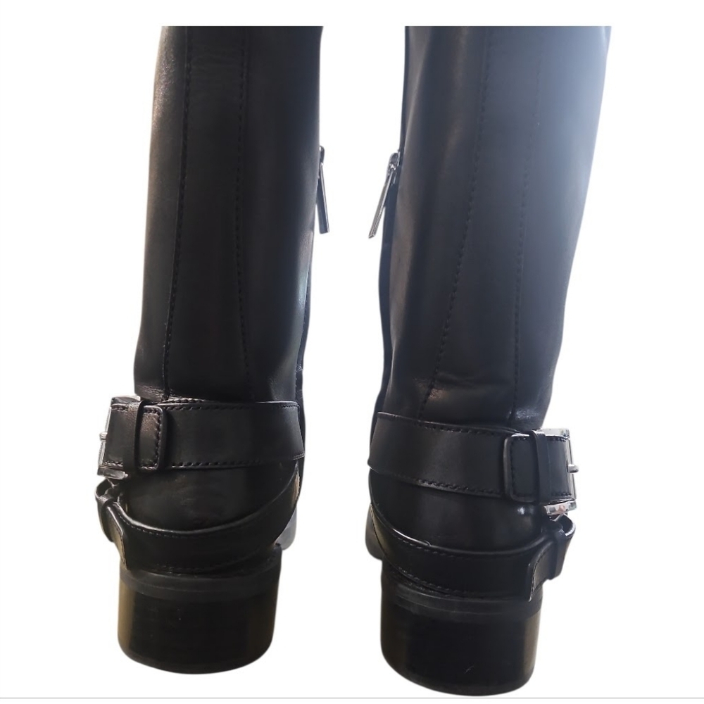 MICHAEL Michael Kors Crosby Black Leather Moto Boots sz 6.5 - Picture 14 of 14